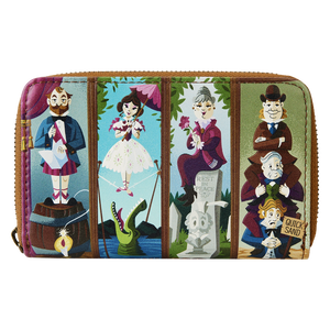 Loungefly Haunted Mansion Stretching Room Portraits Glow Zip Around Wallet