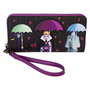 Loungefly Disney Villains Curse Your Hearts Zip Around Wristlet Wallet