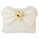 Loungefly Minnie Mouse Iridescent Lace Wedding Zip Around Wallet