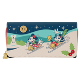 Loungefly Disney Mickey and Minnie Holiday Flap Wallet