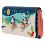 Loungefly Disney Mickey and Minnie Holiday Flap Wallet