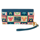 Loungefly Disney Mickey and Minnie Holiday Flap Wallet