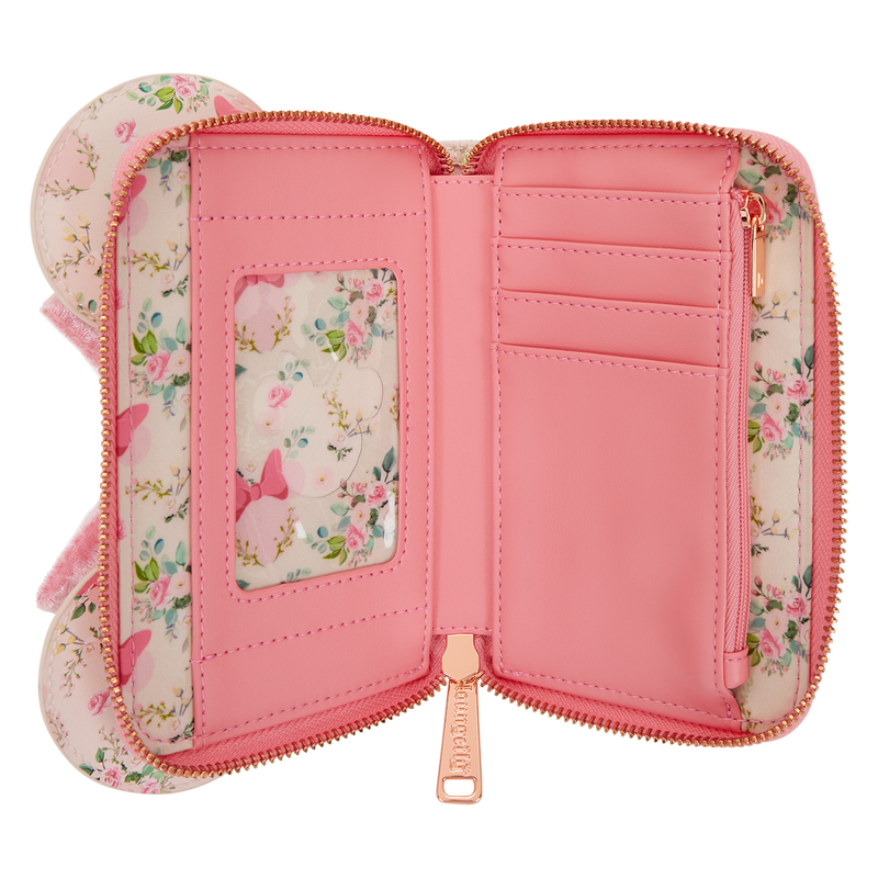Loungefly Disney Minnie Mouse Floral All-Over Print Zip Around Wallet ...