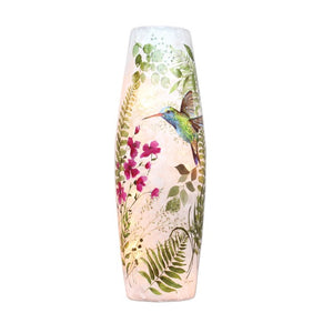 Spring Greens with Hummingbird Pre-Lit 11.75" Vase