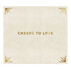 Hallmark Cheers to Love Gold on Cream Linen Guest Book