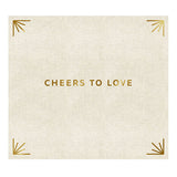 Hallmark Cheers to Love Gold on Cream Linen Guest Book