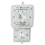 Westie Dog Lover's Oven Mitt, Potholder, and Kitchen Towel Set, 100% Cotton
