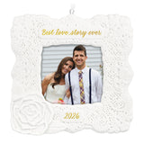 Hallmark Best Love Story Ever 2026 Photo Frame Porcelain Ornament