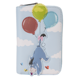 Loungefly Winnie the Pooh & Friends Floating Balloons Zip Around Wallet (Front)