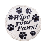 Paw Prints Wipe Your Paws Garden Stepping Stone 9.5"