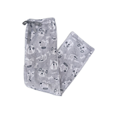 Women's Velvety Fleece PJ Bottoms Gray Doggie Love