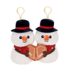 5.5" Snowman Besties with Magnetic Hearts Set of 2 Stuffed Plush Keychains
