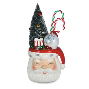Hallmark Smiling Santa With Tree Light-Up Figurine, 11.25" H