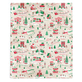 Hallmark Holiday Toile Throw Blanket, 50x60