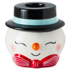 Hallmark Shaped Snowman Taper Candle Holder, 2.4"