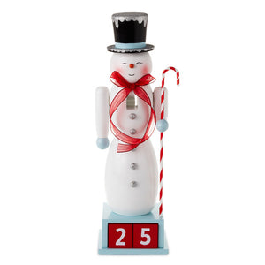 Hallmark Snowman Christmas Countdown Nutcracker Figurine, 15"