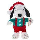 Hallmark Peanuts® Santa Snoopy With Cookie Plush With Sound and Motion, 12"