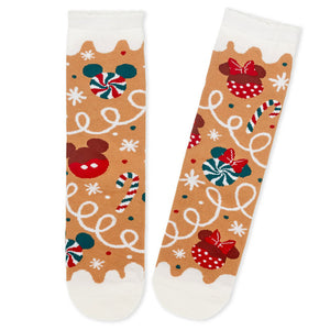 Hallmark Disney Mickey and Minnie Icons Gingerbread Socks