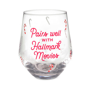 Hallmark Channel Pairs Well With Hallmark Movies Stemless Wine Glass, 14.5 oz.