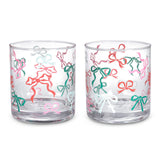 Hallmark Lacey Chabert Collection Holiday Bow Drinking Glasses, Set of 2