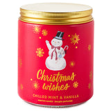 Hallmark Christmas Wishes Chilled Mint and Vanilla Scented Jar Candle, 7 oz.