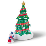 Hallmark Magic Snowman Village Musical Christmas Tree and Mayor Tabletop Decorations With Light, Set of 2