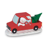 Hallmark Magic Snowman Village Red Truck Tabletop Decoration, 3"