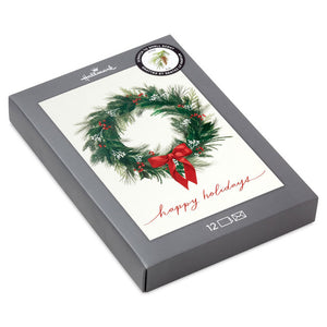 Hallmark Wreath and Pine Scent Boxed Christmas Cards
