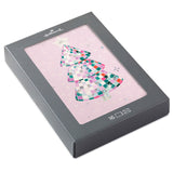 Hallmark Geometric Tree on Pink Boxed Christmas Cards