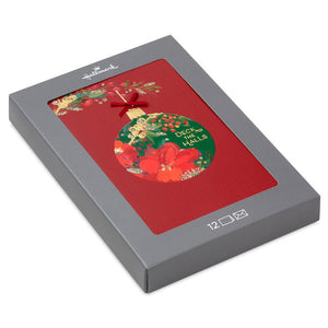 Hallmark Flower Ornament Red and Green Boxed Christmas Cards