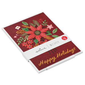 Hallmark Red Floral Bouquet Packaged Christmas Cards