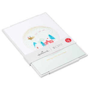 Hallmark Santa in Snow Globe Packaged Christmas Cards
