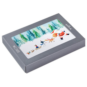 Hallmark Santa Friends in Snow Boxed Christmas Cards Pack