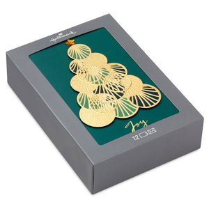 Hallmark Elegant Green Tree Boxed Christmas Cards Pack