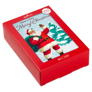 Hallmark Vintage Santa in Snow Bulk Boxed Christmas Cards