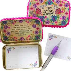 You are So Loved Tin Prayer Box, 3.75"