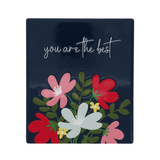 You are the Best 5.5" Ceramic Floral Plaque with Easel Back