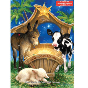 The Nativity Story with Bible Verses Chocolate Advent Calendar
