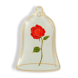 Silver Buffalo Disney Princess Beauty and The Beast Enchanted Rose Sculpted Trinket Tray