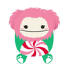 Christmas Squishmallow Peppermint Bigfoot Yeti 8" Stuffed Plush by Kelly Toy