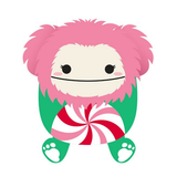 Christmas Squishmallow Peppermint Bigfoot Yeti 8" Stuffed Plush by Kelly Toy