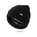 Silky Satin Lining Knit Beanie Hat
