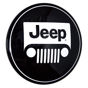 Black Jeep 15" Metal Dome Wall Sign