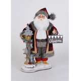 Lighted Forest Friends Woodland Santa Figurine 16"