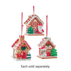 3.5" Peppermint Candy Gingerbread House Ornament