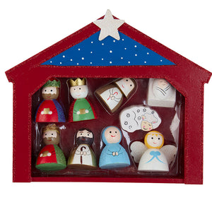 Miniature Children's Nativity Set, 10-Piece Set