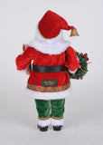 Santa's with Poinsettia Wreath Giving Holiday Toast Friends are the Wine of Life