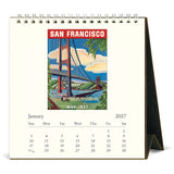 Vintage San Francisco Art 2027 Easel Desk Calendar