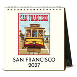 Vintage San Francisco Art 2027 Easel Desk Calendar