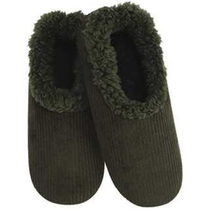 Men's Classic SnooziesÂ® Sherpa Lined Corduroy Slippers - Olive Green